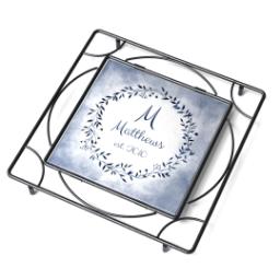 Thumbnail for Personalized Trivets with Lovely Leafy Monogram design 2