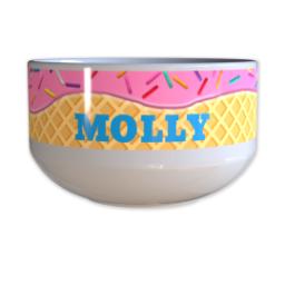Thumbnail for Personalized Ceramic Bowls with Waffle Cone Bowl design 1