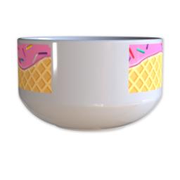 Thumbnail for Personalized Ceramic Bowls with Waffle Cone Bowl design 2