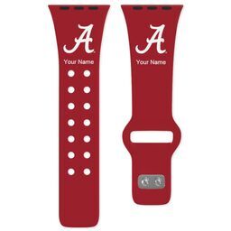 38 Short Apple Watch Band - Sports Teams with Alabama Crimson Tide design