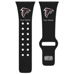 38 Short Apple Watch Band - Sports Teams with Atlanta Falcons design