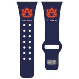 38 Short Apple Watch Band - Sports Teams with Auburn Tigers design