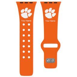 38 Short Apple Watch Band - Sports Teams with Clemson Tigers design