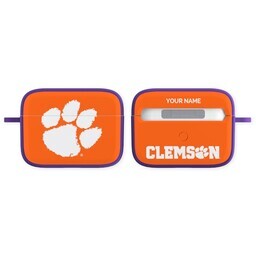 Licensed & Printed Apple Airpods Pro Case with Clemson Tigers design