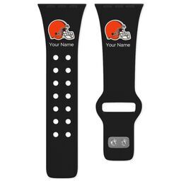 38 Short Apple Watch Band - Sports Teams with Cleveland Browns design