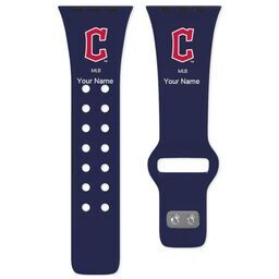 38 Short Apple Watch Band - Sports Teams with Cleveland Guardians design