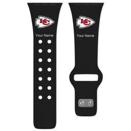 38 Short Apple Watch Band - Sports Teams with Kansas City Chiefs design