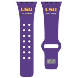 38 Short Apple Watch Band - Sports Teams with LSU Tigers design