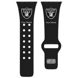 38 Short Apple Watch Band - Sports Teams with LV Raiders design