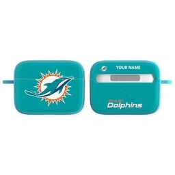 Licensed & Printed Apple Airpods Pro Case with Miami Dolphins 4 design