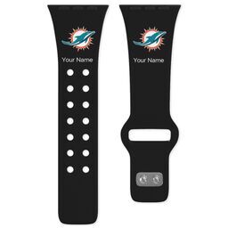 38 Short Apple Watch Band - Sports Teams with Miami Dolphins design