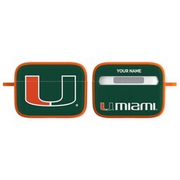 Licensed & Printed Apple Airpods Pro Case with Miami Hurricanes design