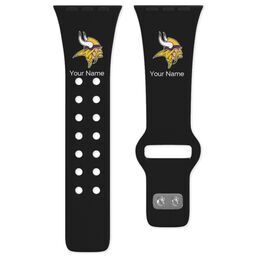 38 Short Apple Watch Band - Sports Teams with Minnesota Vikings design