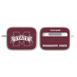 Licensed & Printed Apple Airpods Pro Case with Mississippi State Bulldogs design