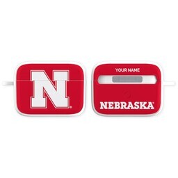 Licensed & Printed Apple Airpods Pro Case with Nebraska Huskers 1 design