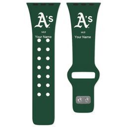 38 Short Apple Watch Band - Sports Teams with Oakland Athletics design