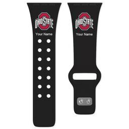 38 Short Apple Watch Band - Sports Teams with Ohio State Buckeyes 2 design