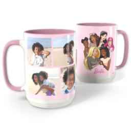 Thumbnail for Barbie Heart Friends Pink Photo Mug, 15oz with Heart Friends design 1