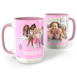 Thumbnail for Barbie Squad Goals Pink Photo Mug, 15oz with Squad Goals design 1