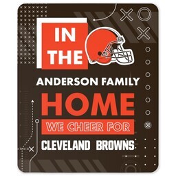 NFL 50x60 Sherpa Fleece Blanket with Cleveland Browns, Cheer design