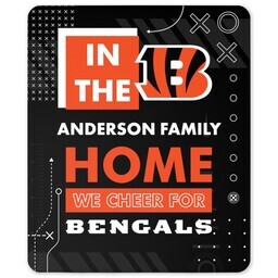 NFL 50x60 Sherpa Fleece Blanket with Cincinnati Bengals, Cheer design