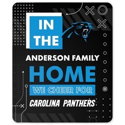 NFL 50x60 Sherpa Fleece Blanket with Carolina Panthers, Cheer design