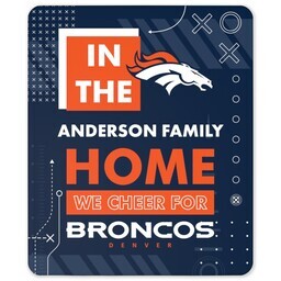 NFL 50x60 Sherpa Fleece Blanket with Denver Broncos, Cheer design