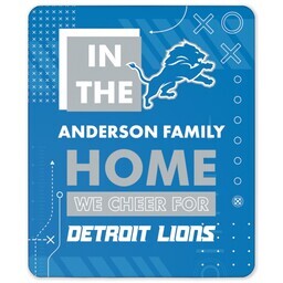 NFL 50x60 Sherpa Fleece Blanket with Detroit Lions, Cheer design