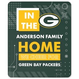 NFL 50x60 Sherpa Fleece Blanket with Green Bay Packers, Cheer design