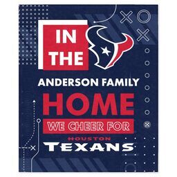 NFL 50x60 Mink Fleece Blanket with Houston Texans, Cheer design