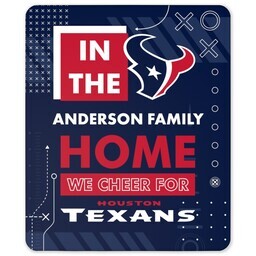 NFL 50x60 Sherpa Fleece Blanket with Houston Texans, Cheer design