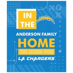 50x60 Fleece Blanket - Licensed with Cheer - LA Chargers - NFL design