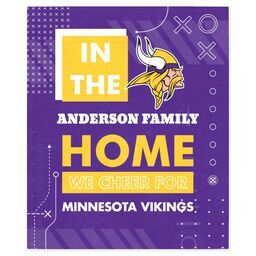 NFL 50x60 Mink Fleece Blanket with Minnesota Vikings, Cheer design