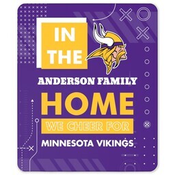 NFL 50x60 Sherpa Fleece Blanket with Minnesota Vikings, Cheer design