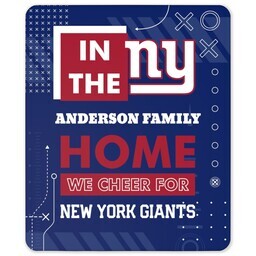 NFL 50x60 Sherpa Fleece Blanket with New York Giants, Cheer design