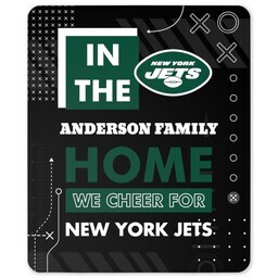 NFL 50x60 Sherpa Fleece Blanket with New York Jets, Cheer design