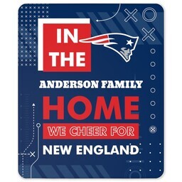 NFL 50x60 Sherpa Fleece Blanket with New England Patriots, Cheer design