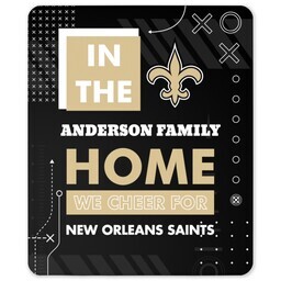 NFL 50x60 Sherpa Fleece Blanket with New Orleans Saints, Cheer design