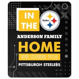 NFL 50x60 Sherpa Fleece Blanket with Pittsburgh Steelers, Cheer design