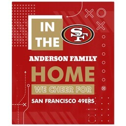 50x60 Fleece Blanket - Licensed with Cheer - San Francisco 49ers - NFL design