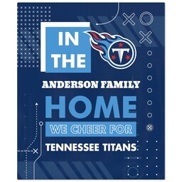 NFL 50x60 Plush Fleece Blanket with Tennessee Titans, Cheer design