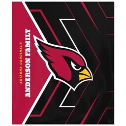 50x60 Fleece Blanket - Licensed with Glow - Arizona Cardinals - NFL design