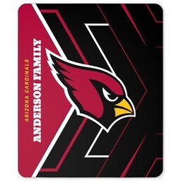 NFL 50x60 Sherpa Fleece Blanket with Arizona Cardinals, Glow design