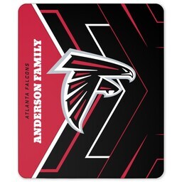 NFL 50x60 Sherpa Fleece Blanket with Atlanta Falcons, Glow design