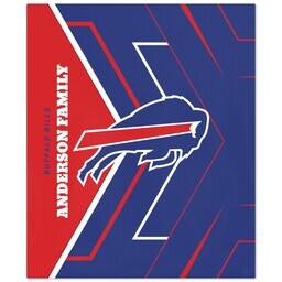 NFL 50x60 Fleece Blanket with Buffalo Bills, Glow design