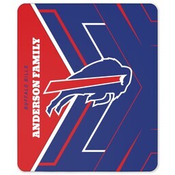 NFL 50x60 Sherpa Fleece Blanket with Buffalo Bills, Glow design