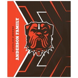 50x60 Fleece Blanket - Licensed with Glow - Cleveland Browns - NFL design