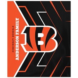 NFL 50x60 Fleece Blanket with Cincinnati Bengals, Glow design