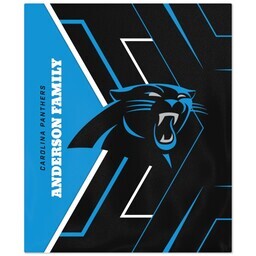 NFL 50x60 Fleece Blanket with Carolina Panthers, Glow design