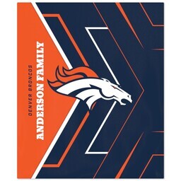 NFL 50x60 Fleece Blanket with Denver Broncos, Glow design